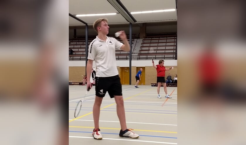 Eerste heer Nijs Bras tijdens zijn enkel partij