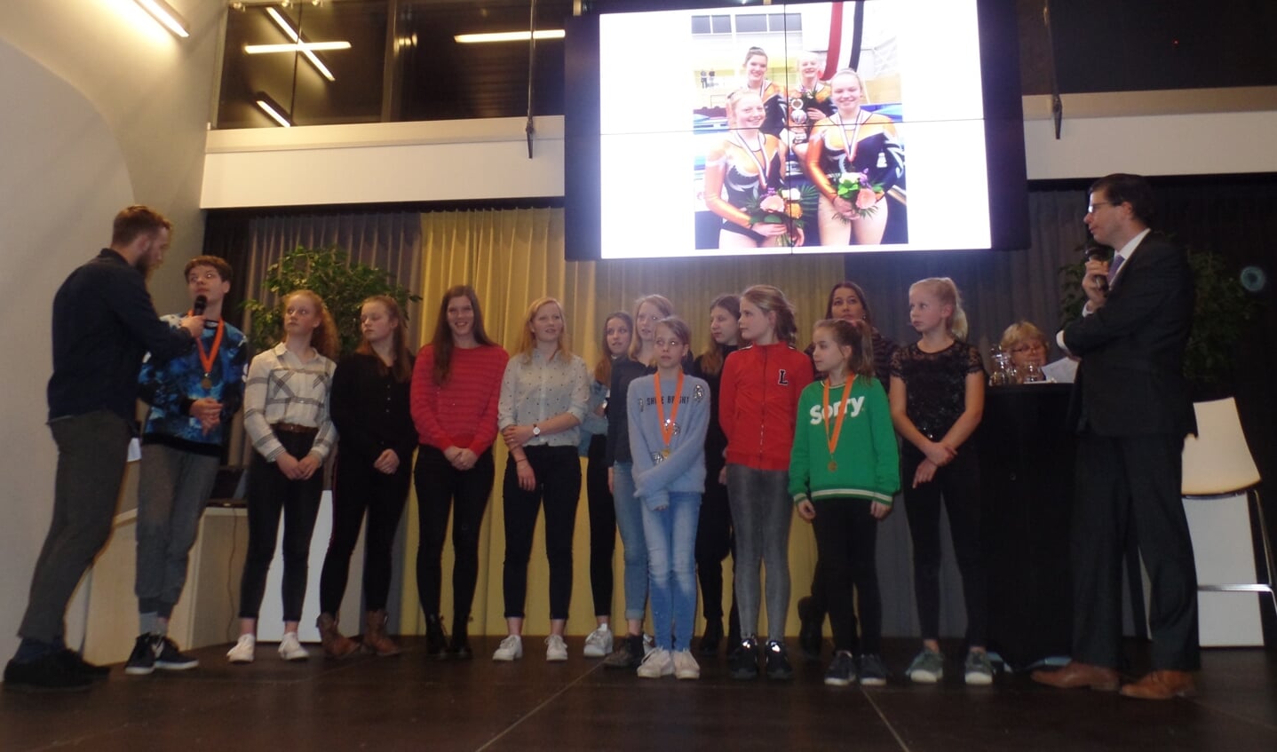 De trampoline-kampioenen van de Ruurlose gymnastiekvereniging RGV. Foto: Jan Hendriksen.