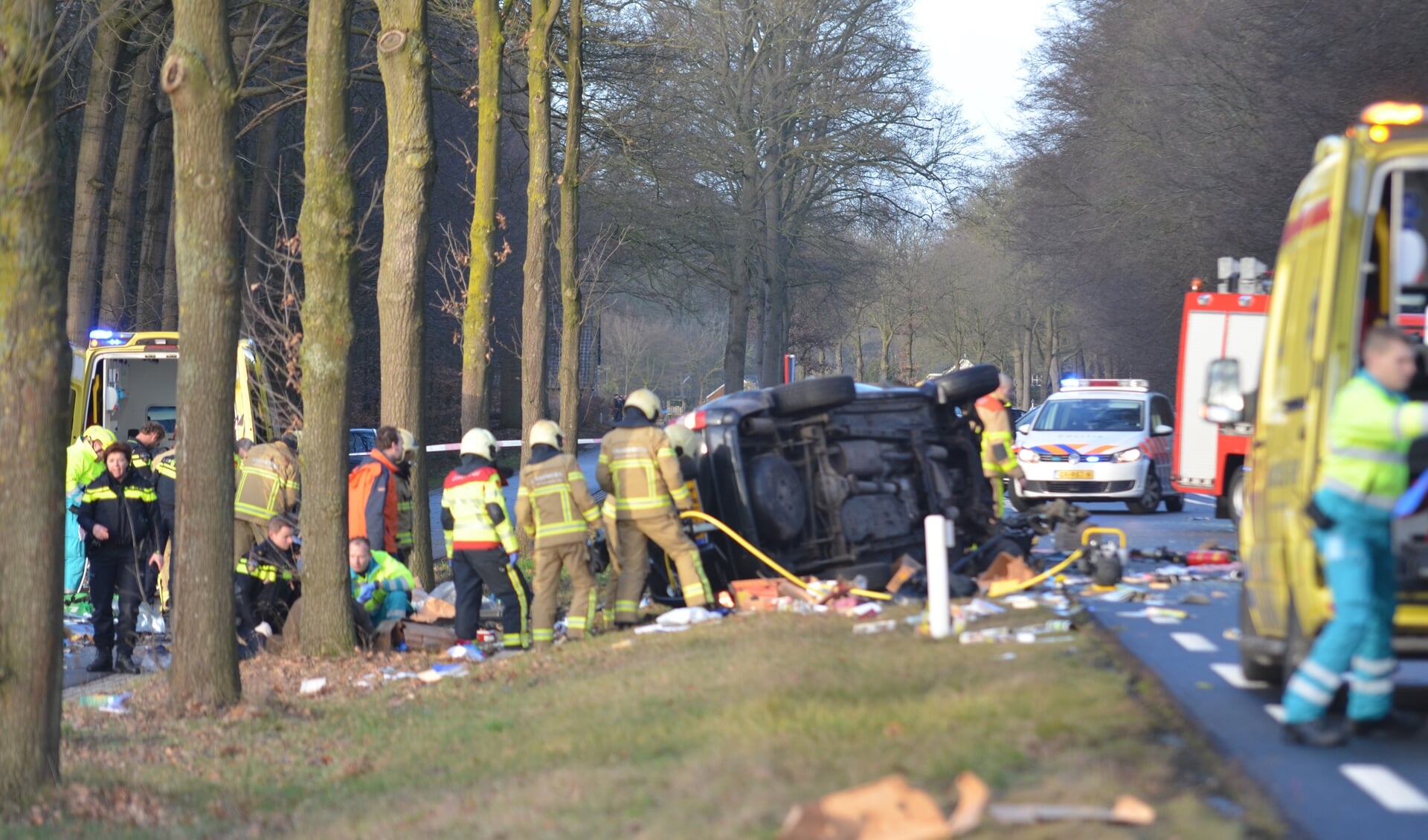 Ernstig ongeval op N346 bij Warnsveld. Foto: GinoPress B.V.