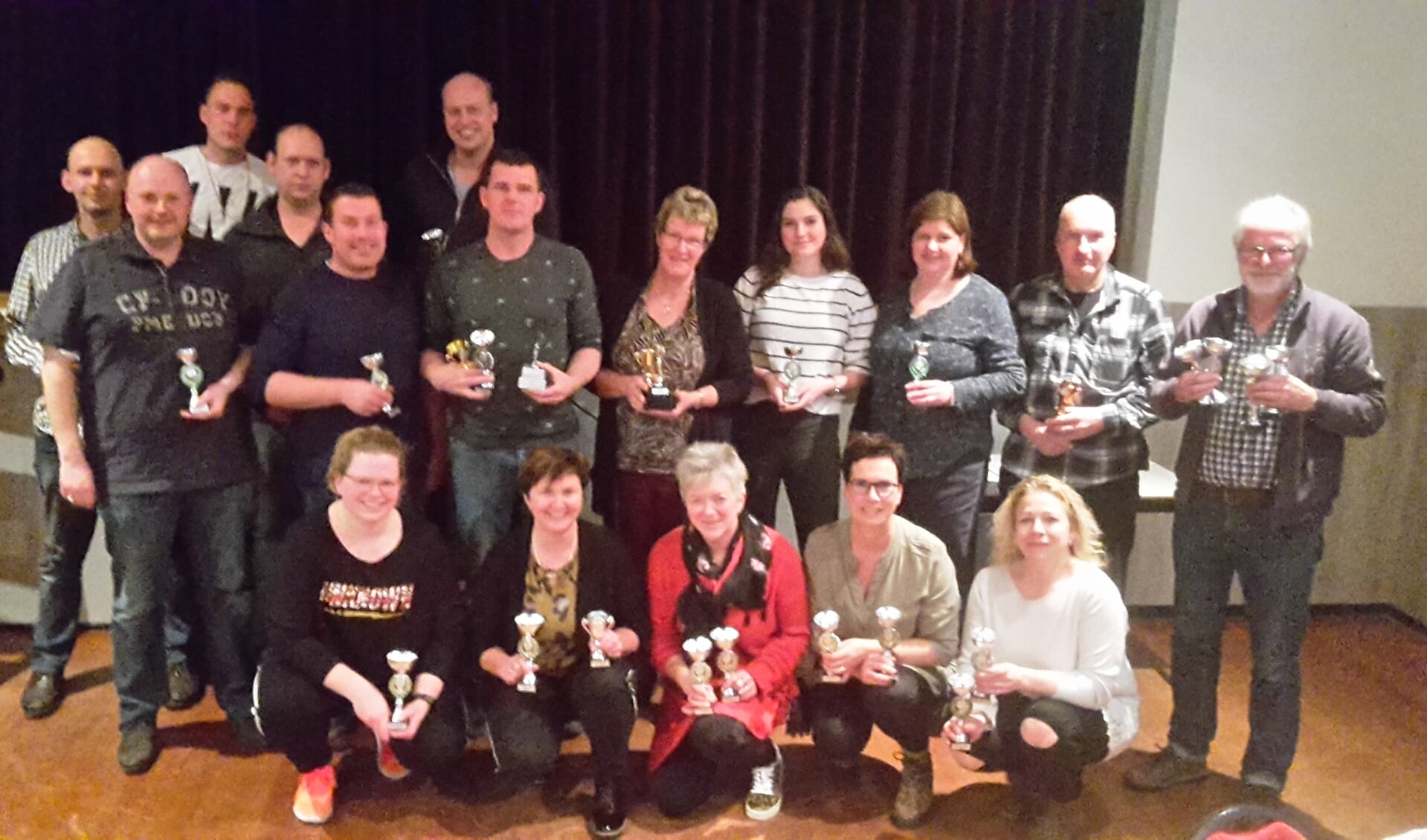 De winnaars van het boogschiettoernooi in Veldhoek. Foto: PR