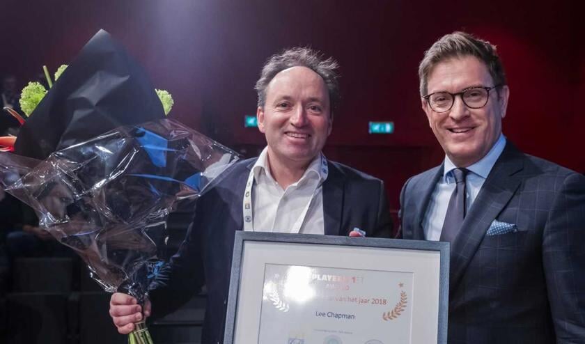 Lee Chapman neemt de prijs in ontvangst. Foto: PR