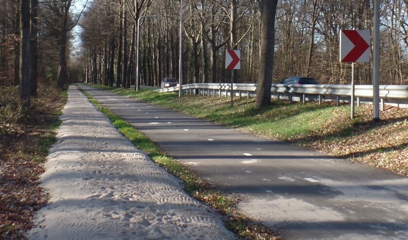 De zandstrook aan de Vordenseweg ter hoogte van de Dekkersweg. Foto: Jan Hendriksen,
