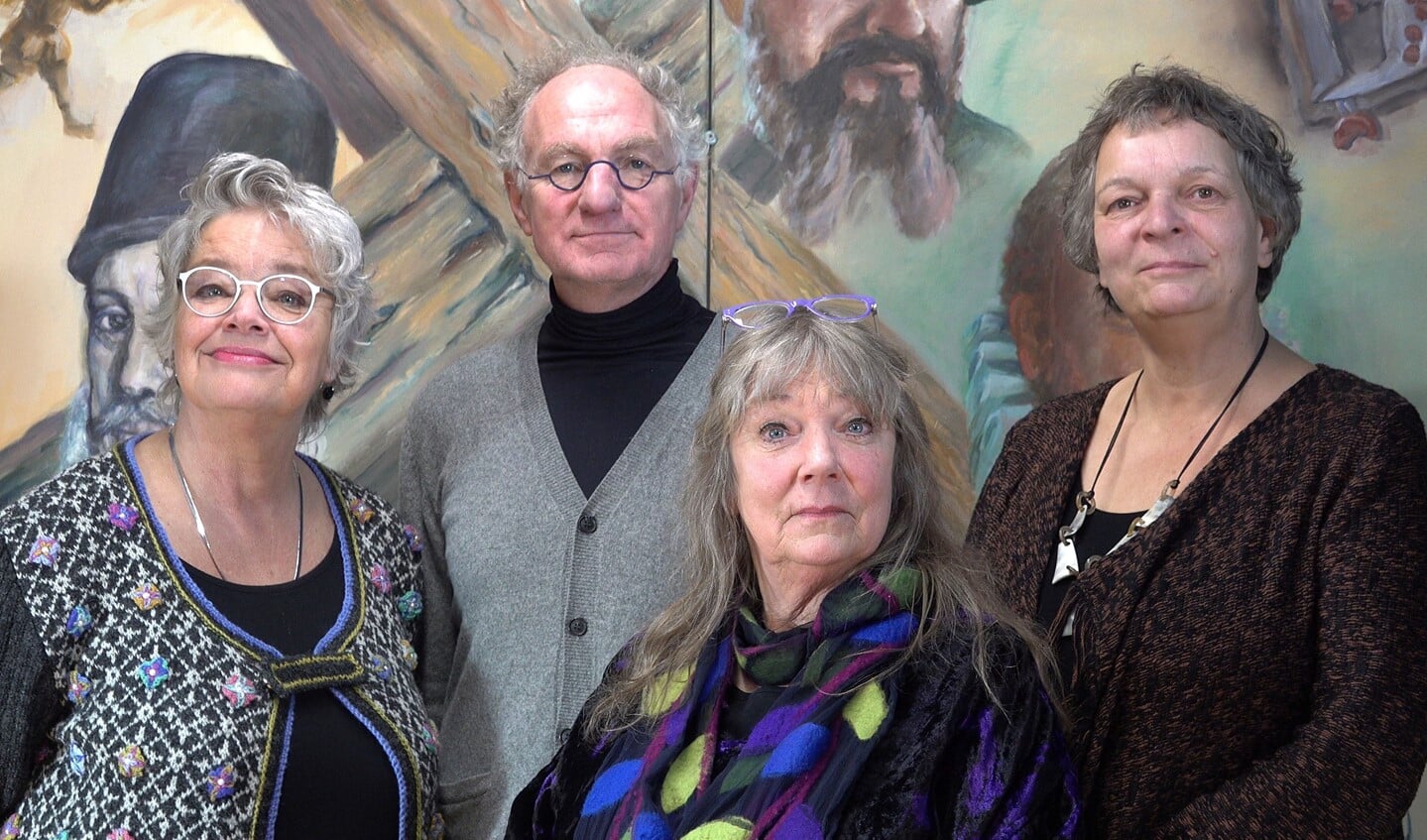 Noorder Art, van links naar rechts Marja Hens, Jan de Boer, Sieuwke Ronner en Mineke Gravers. Foto: PR