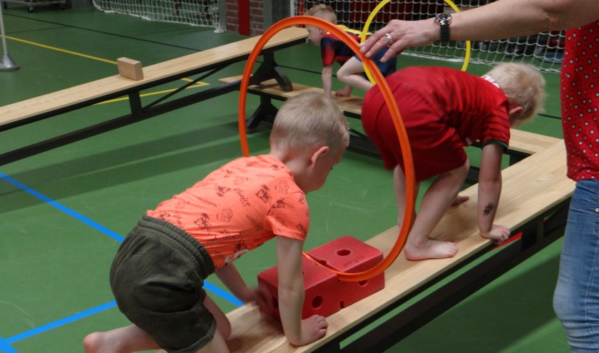 Het was even 'hard werken' voor de kleuters. Foto: PR
