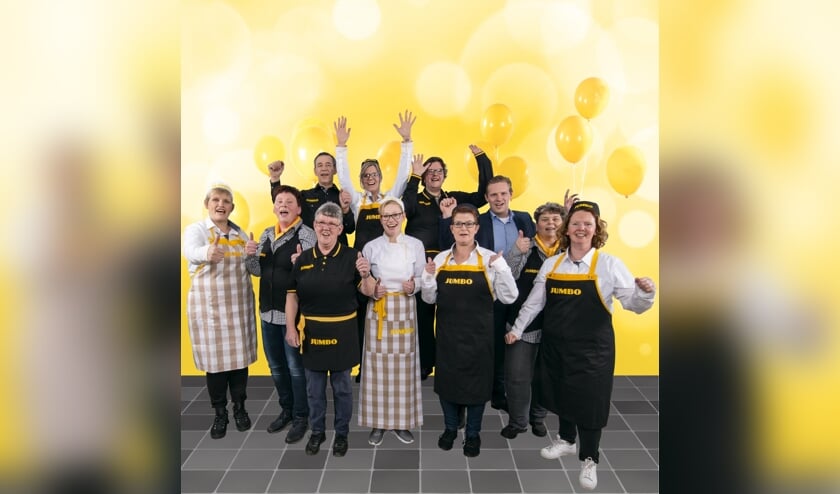 Ondernemer Tijn Leussink en zijn team tijdens de 7 Zekerheden training van de Jumbo Academy op het hoofdkantoor van Jumbo Supermarkten in Veghel. Foto: PR