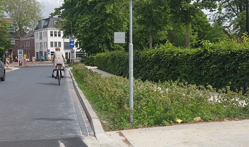 Het trottoir ter hoogte van Welgelegen lijkt smaller dan het is. Foto: Kyra Broshuis