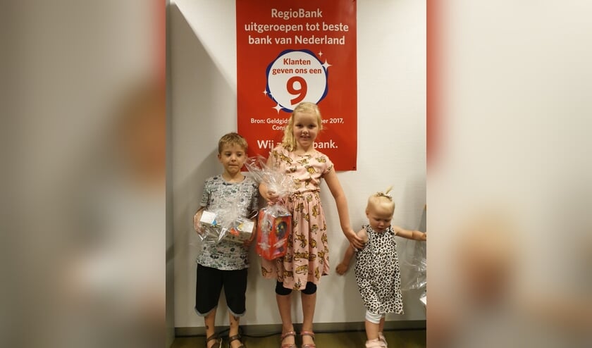 Prijswinnaars Meimarkt Zutphen, v.l.n.r.: Bram, Sophia en Milena. Foto: PR