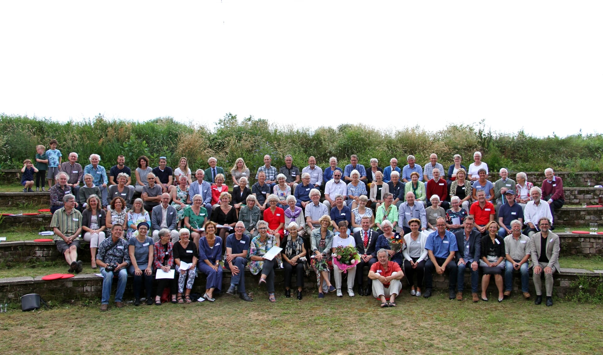 Koorleden en oud-leden bijeen voor het 100-jarig jubileum van Cappella Bronckhorst. Foto: Liesbeth Spaansen
