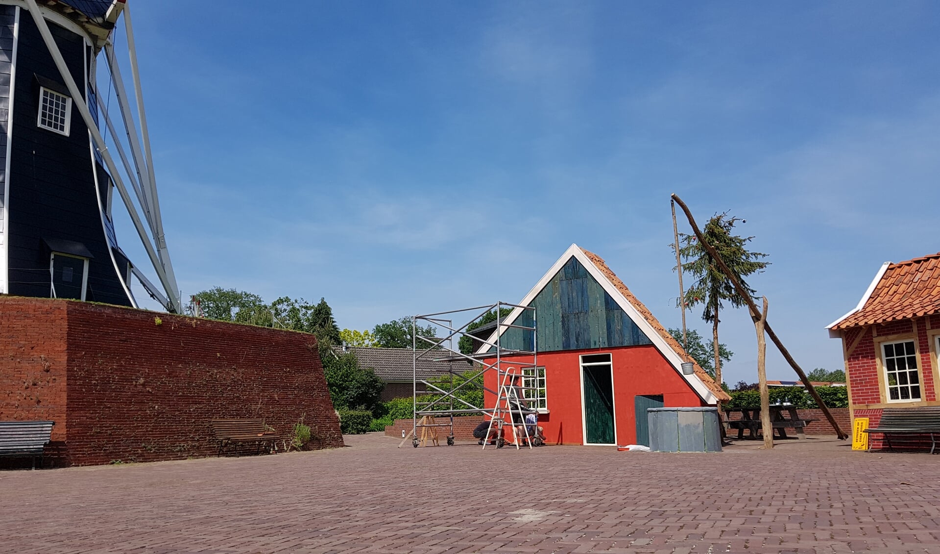 Het decor voor het unieke openluchtspel Luiwerk van TOEP. Foto: Betty Wassink