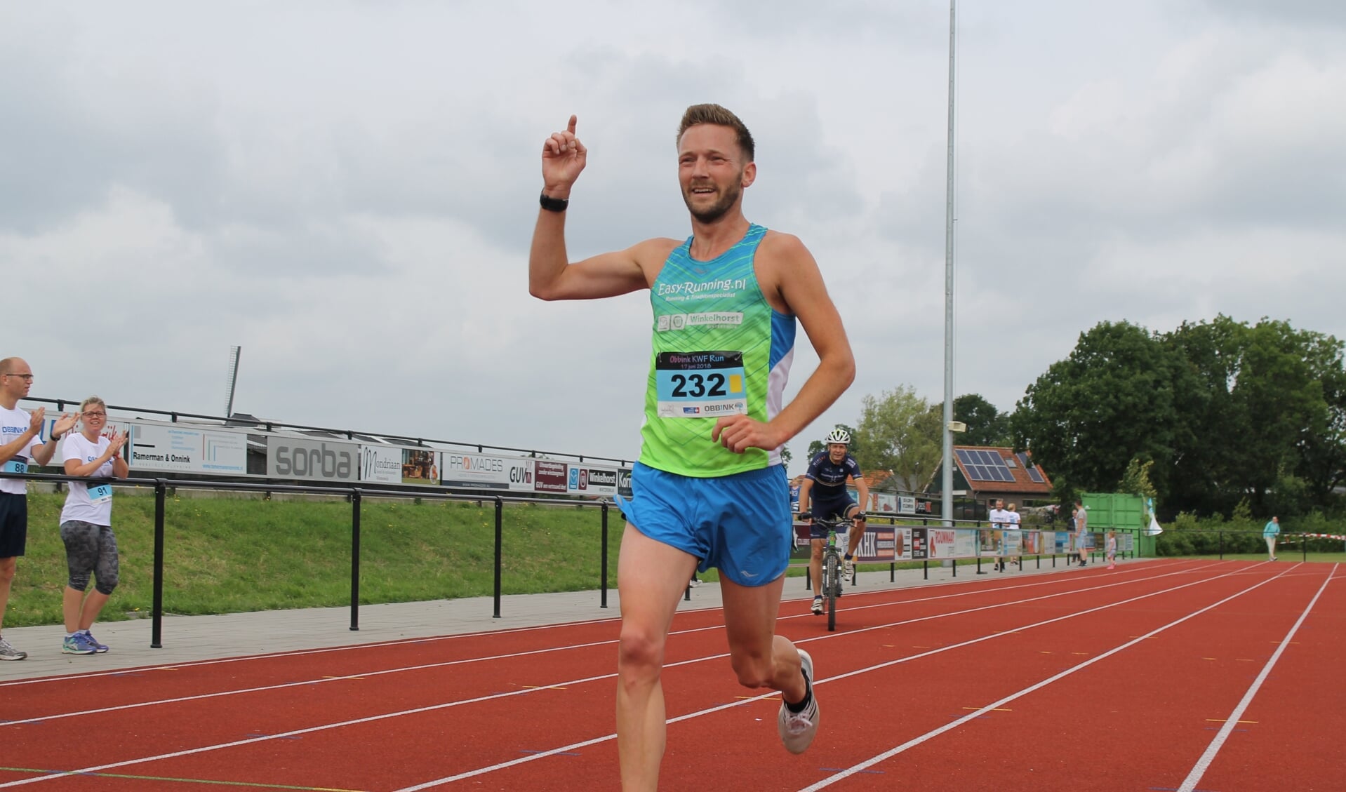 Lars Duistermaat won de Obbink KWF Run vorig jaar in een tempo van 17,4 km per uur. Foto: PR Archeus