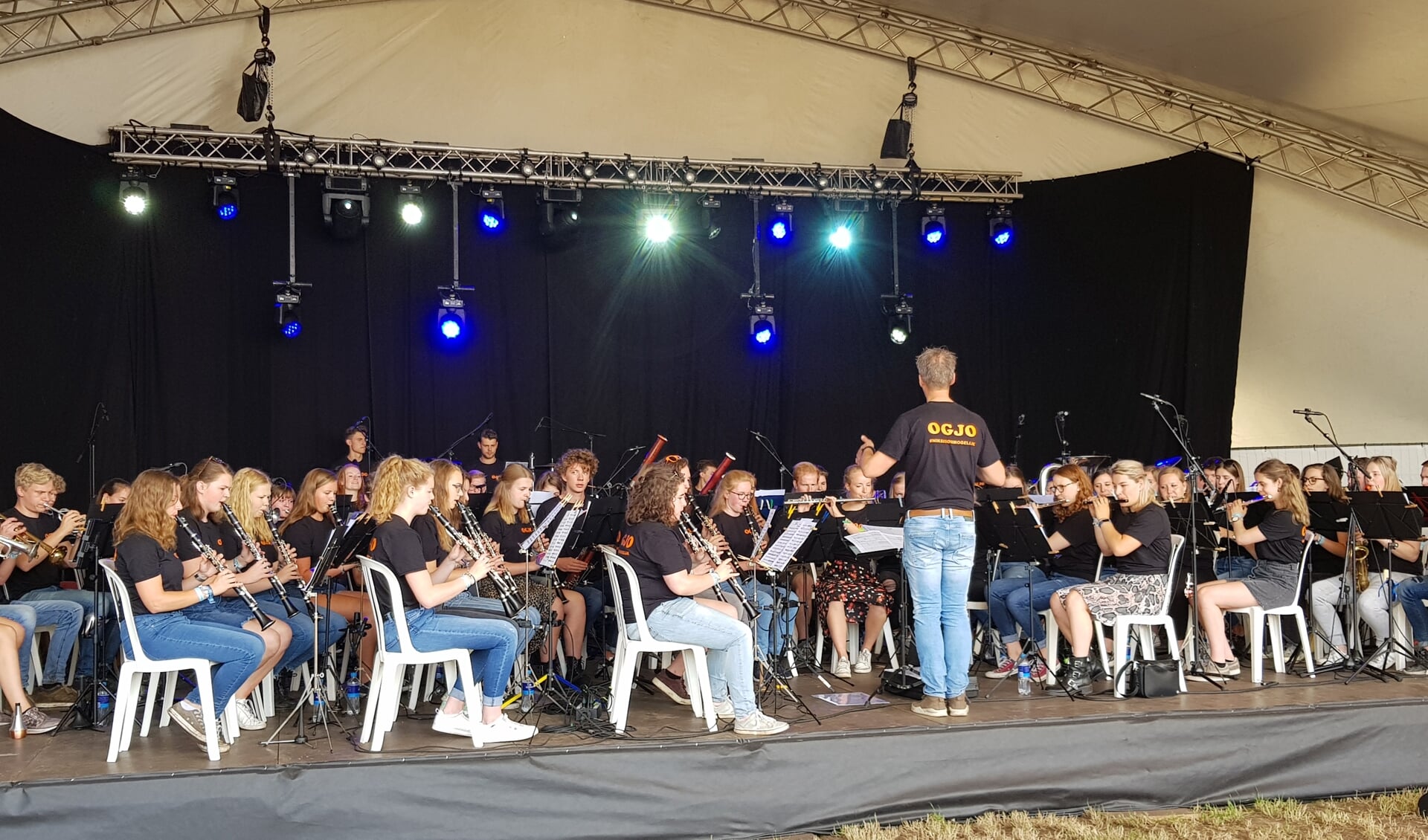 Zo'n 70 muzikanten vormen samen het Oost Gelders Jeugd Orkest. Foto: Henri Walterbos