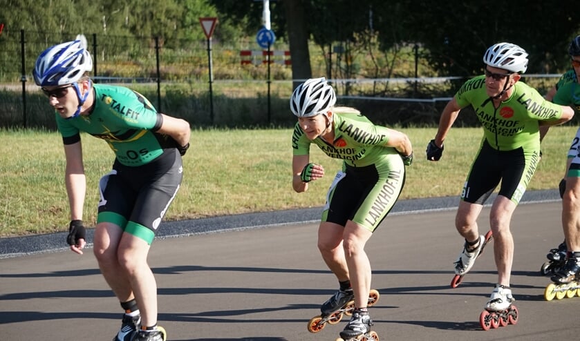 De sporters in actie tijdens de skeelerwedstrijd. Foto: PR