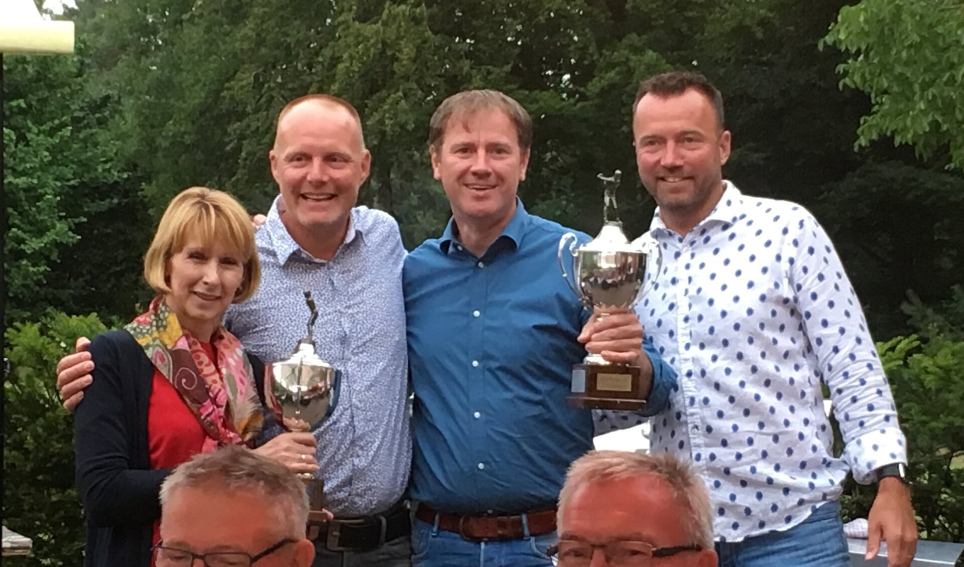 V.l.n.r.: Beppie Heersink (winnares 2018), Dennis Jansen (organisatie), René Jak (winnaar 2018) en Sander Jansen (organisatie). Foto: PR