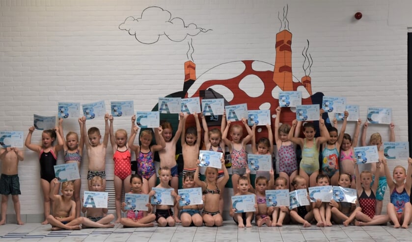 Allemaal geslaagd! Foto: Zwemschool Lichtenvoorde
