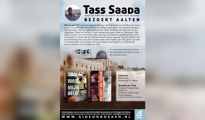 Tass Saada komt naar Aalten op 10 september. Foto: PR