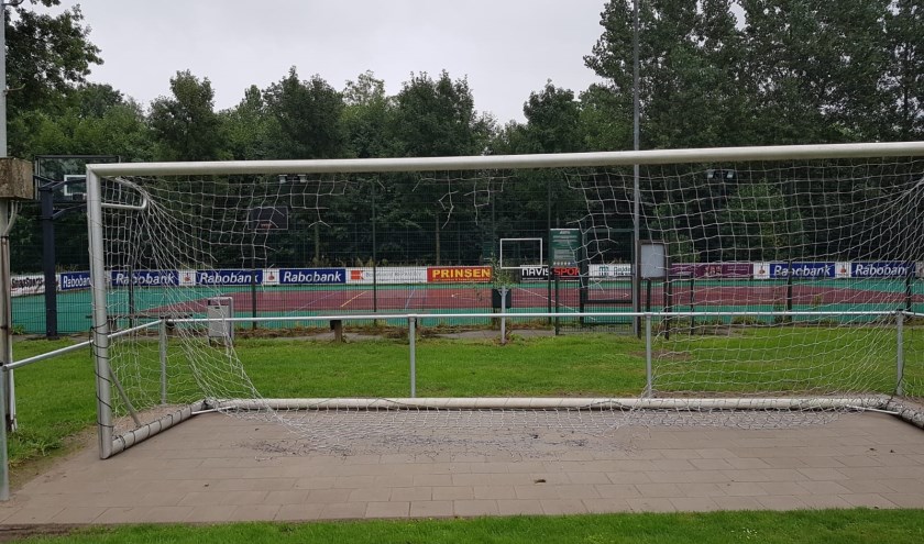 Het doel met het verbrande net. Foto: PR