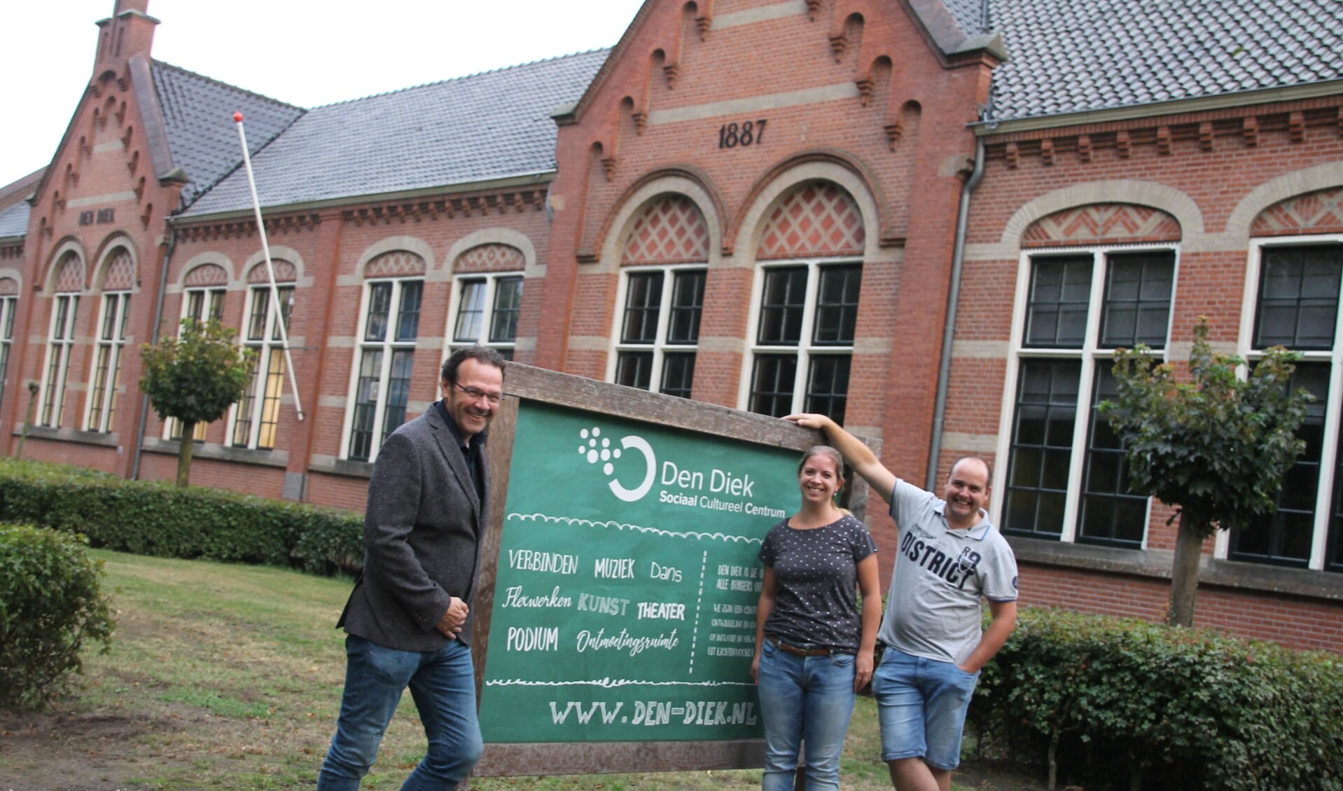 De nieuwe aspirant-bestuursleden van Den Diek. Vlnr: Freek Jansen, Femke Dusseldorp en Jeroen Dusseldorp. Foto: Annekée Cuppers