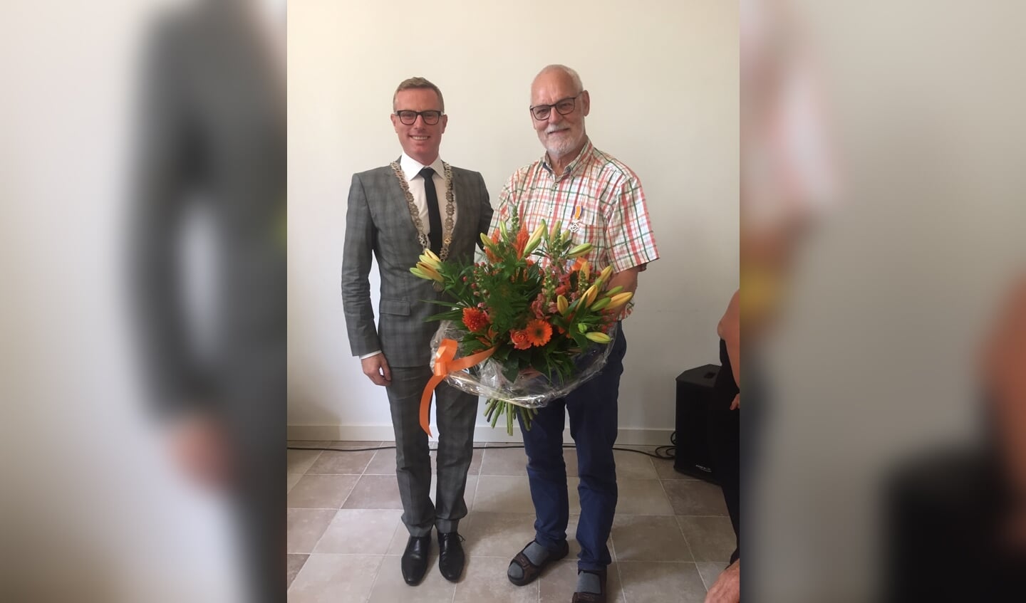 Loco-burgemeester Willem Buunk en Wim Jansen. Foto: PR