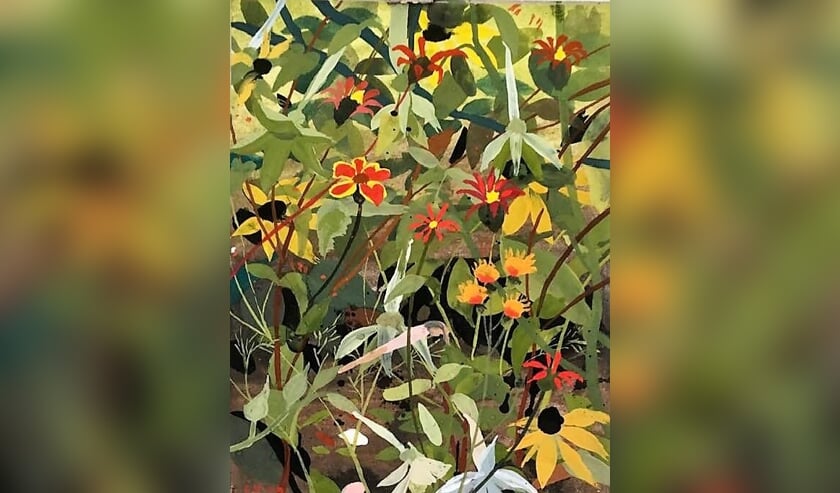 Leon Tebbe Gouache tuin. Foto: PR