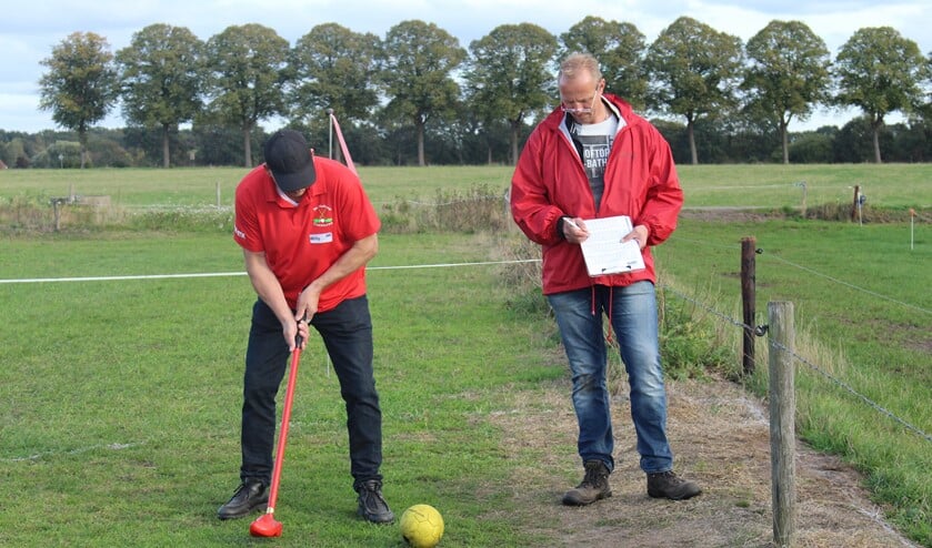 Speler van Melktap 1 met een put op hole 7. Foto: PR