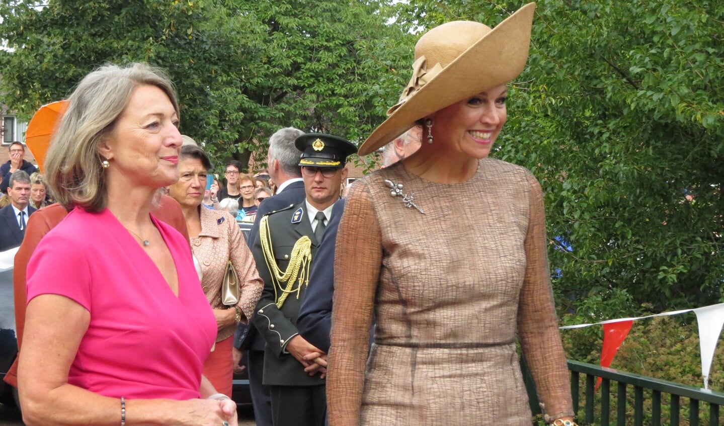 Koningin Máxima arriveert bij basisschool De Rank in Toldijk. Foto: Josée Gruwel