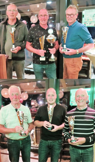De winnaars van de zomeravondcompetitie 2019. Foto's: Theo Huijskes