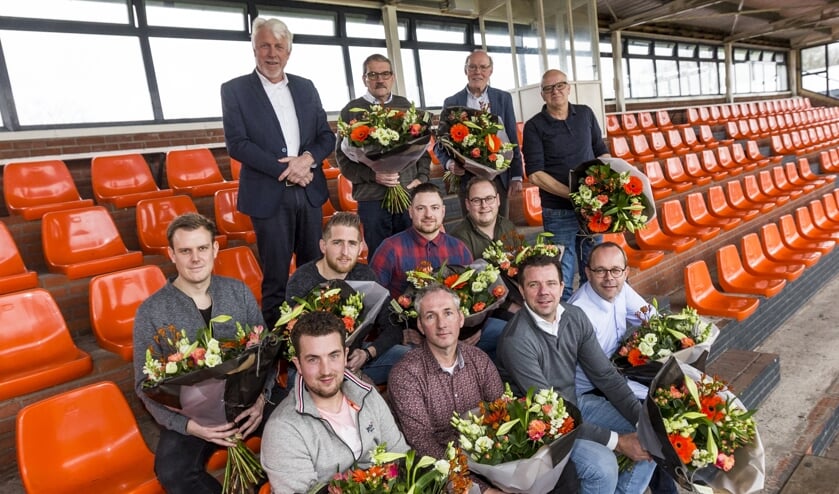 Er waren heel wat jubilarissen te huldigen tijdens de nieuwjaarsreceptie. Foto: PR Longa '30