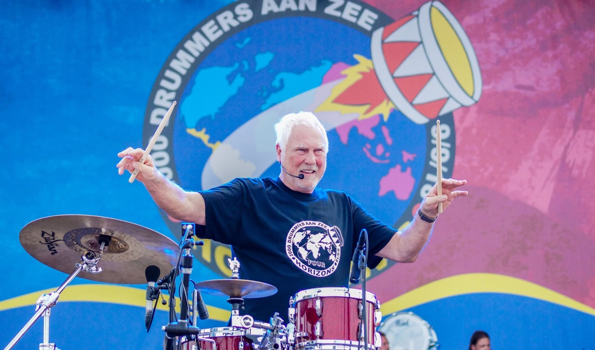 Cesar Zuiderwijk, drummer van de Haagse rockband Golden Earring. Foto: PR