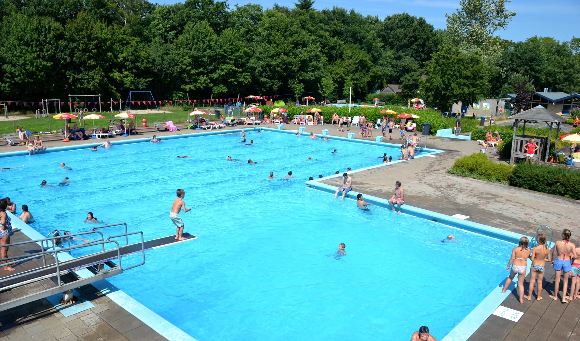 Zwembad De Boskoele zal in welke nieuwe vorm dan ook kleiner zijn dan nu. Foto: PR