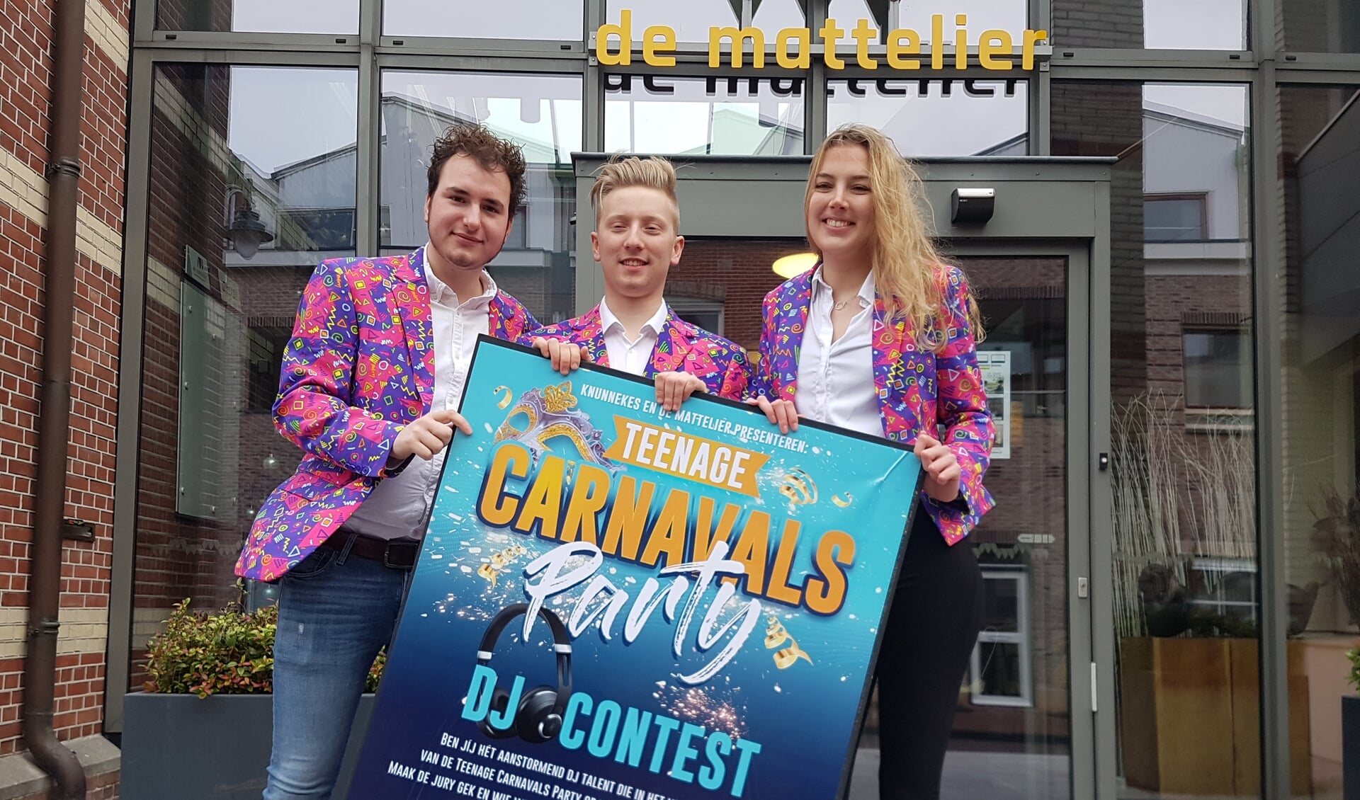Vlnr: Corné Prins, Menno Huisman en Meg Nijenhuis verwachten dat het weer storm gaat lopen bij de DJ-contest.