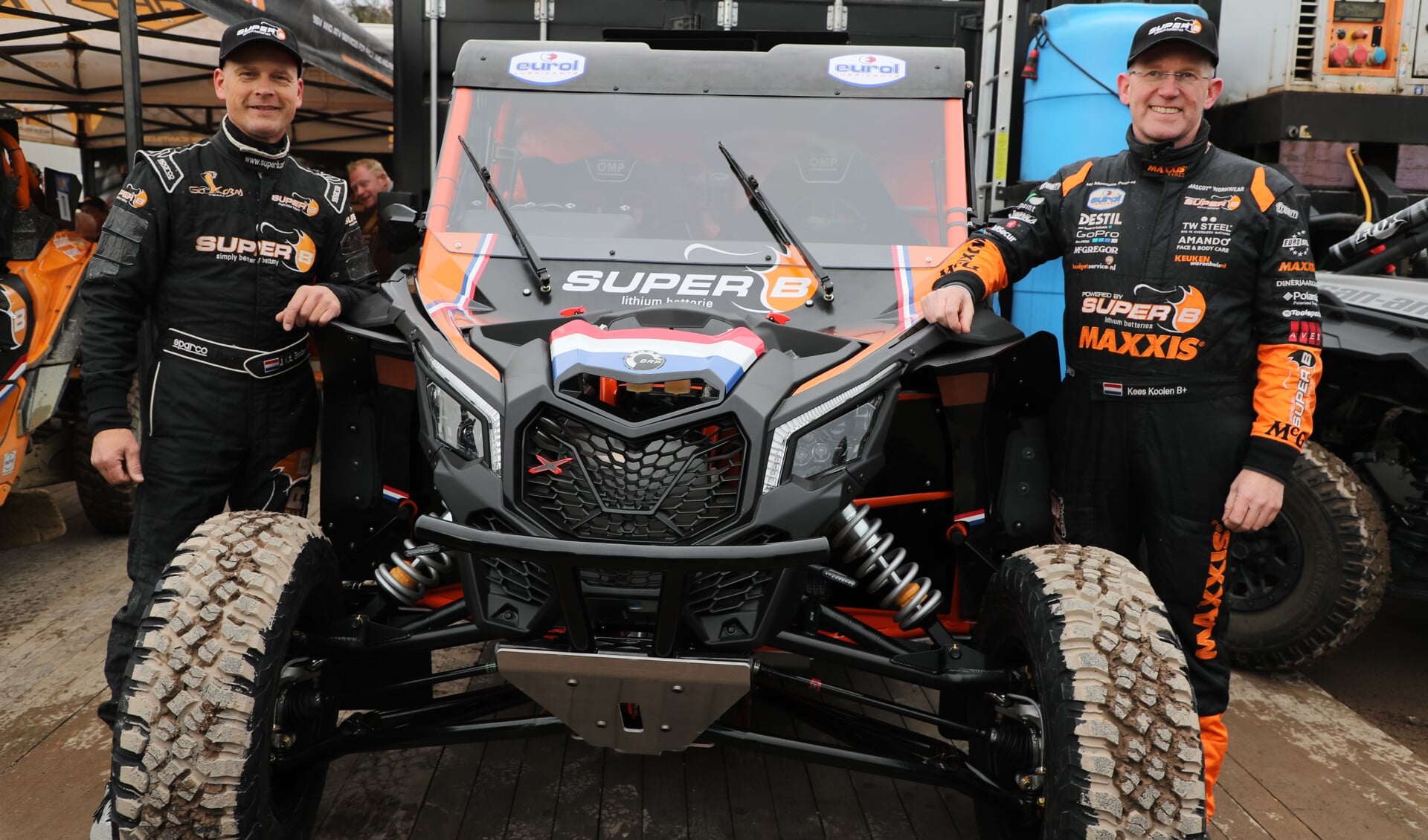 Jurgen van den Goorbergh (l.) en Kees Koolen (r.) rijden Dakar Rally. Foto: Kees Siroo