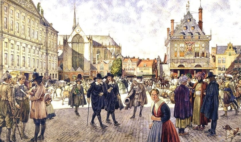 De Dam rond 1650. Foto: PR