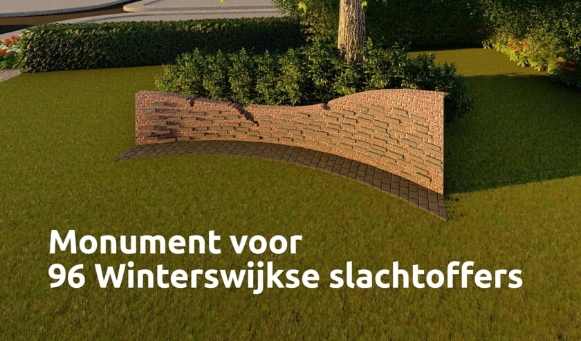 Een impressie van het monument. Details zijn hier nog niet weergegeven. Afbeelding: Te Selle