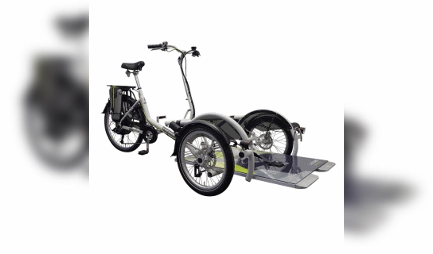 Voorbeeld van een rolstoelfiets. 