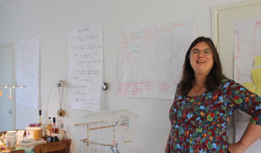 Een wand vol schema's. Foto: Annekée Cuppers