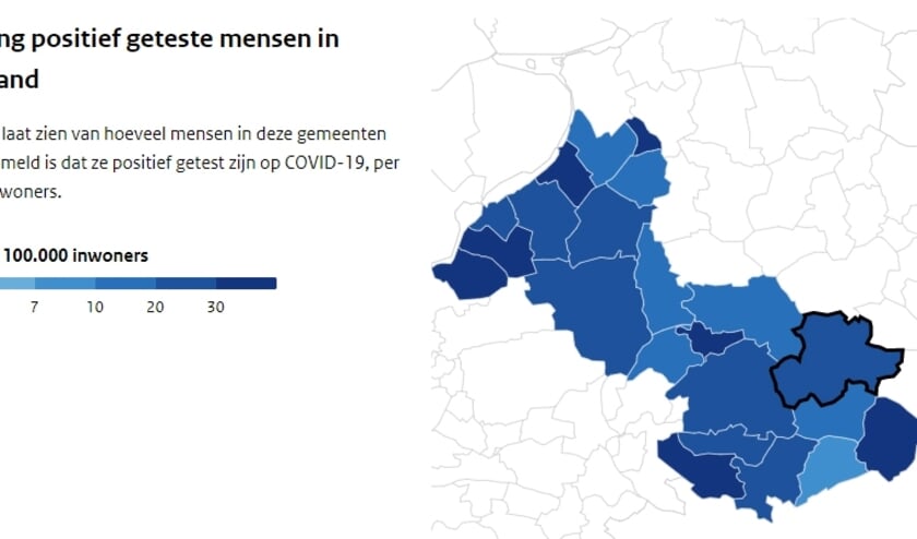 <p>De coronakaart, met de situatie van zondag 29 november. Beeld: RIVM</p>