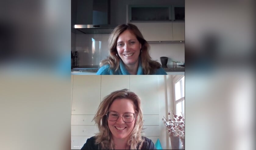 <p>Jeanine (boven) en Anke benoemen de grote saamhorigheid tijdens het online interview. Foto: Leander Grooten</p>
