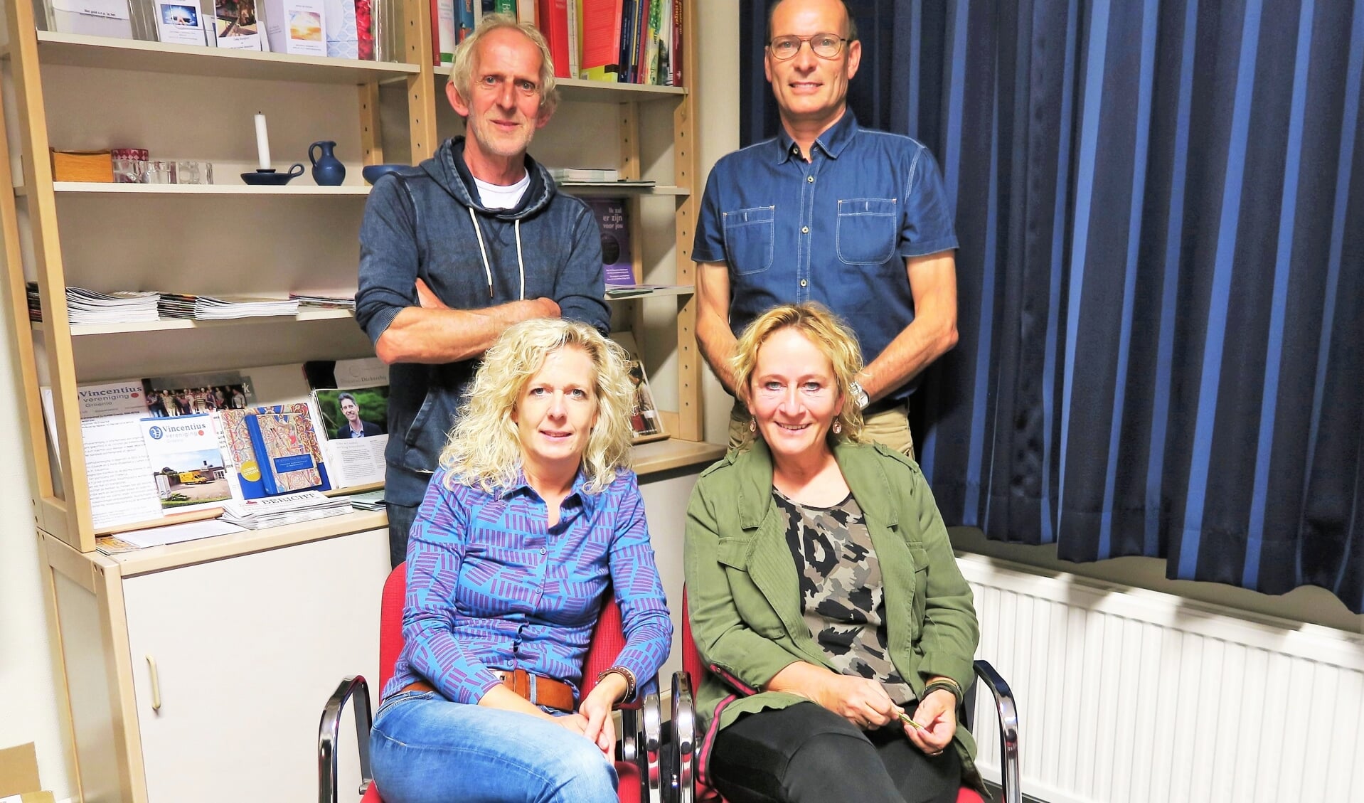 De initiatiefgroep, bestaande uit Harry Geverinck, René Klein Gunnewiek, Evelyn te Morsche en Ivonne Borgijink. Foto: Theo Huijskes