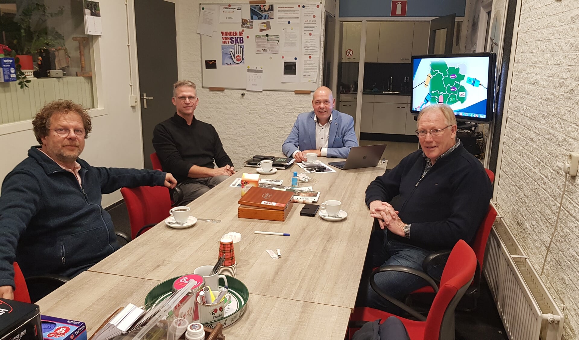 Van links naar rechts Jan Bart Wilschut, Erik Luiten, Hylke ter Beest en Geert Krosenbrink. Foto: Han van de Laar