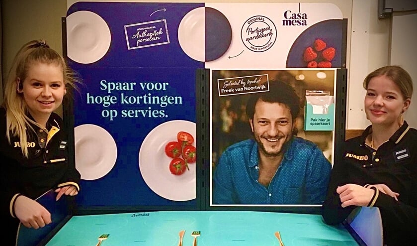 Bij Jumbo Hollak kunnen klanten sparen voor servies. Foto: PR