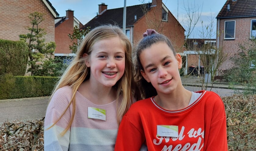 Deze meiden doen sinds de zomervakantie vrijwilligerswerk bij de Hoge Weide. Foto's: Wendy Goodin