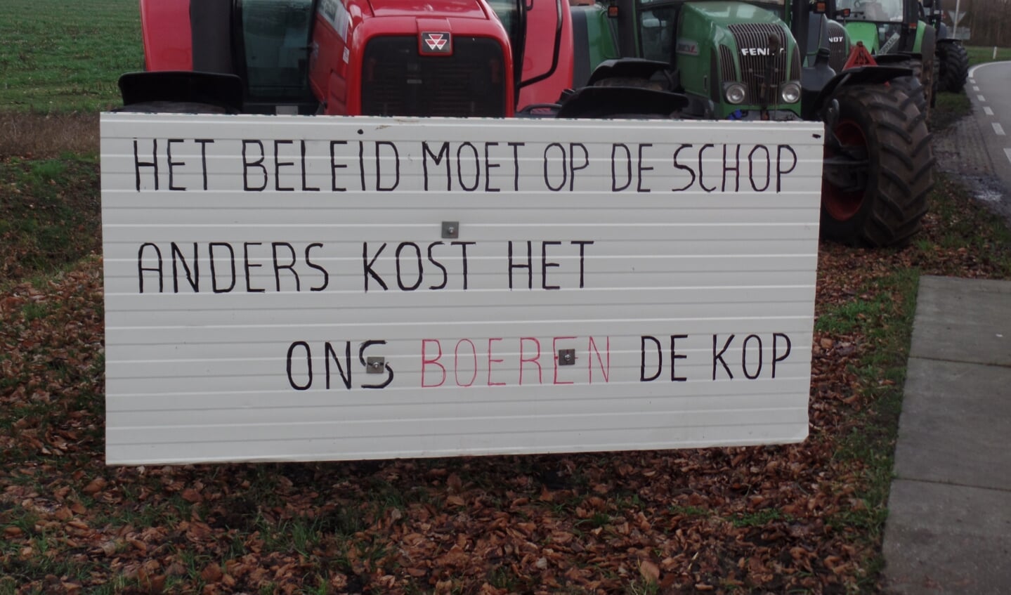 De boodschap van de actievoerders was duidelijk. Foto: Jan Hendriksen. 