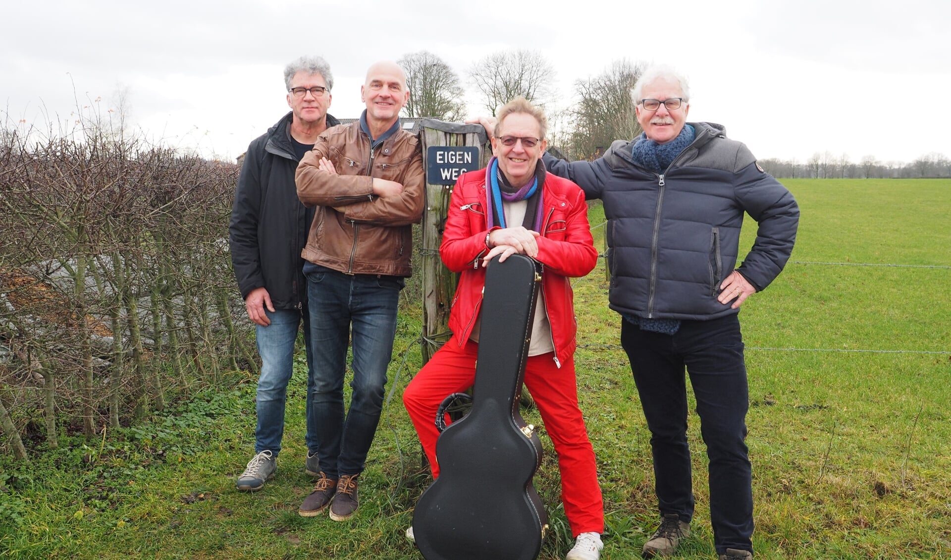 Eigen Weg (v.l.n.r.) Henk Buunk, Henk Hilferink, Gerard de Jong en Gerard Schoenmaker. Foto: Coby Goederond