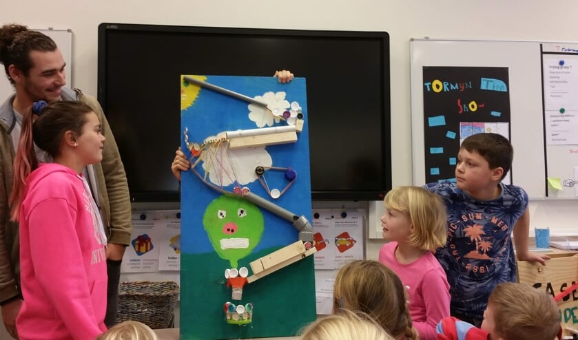 Een van de resultaten van de workshop knikkerbaan. Foto: PR