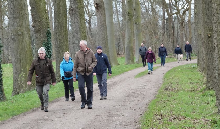 De weersomstandigheden voor de wandelaars waren af en toe wat 'winderig'. Foto: Achterhoekfoto.nl/Gradus Derksen