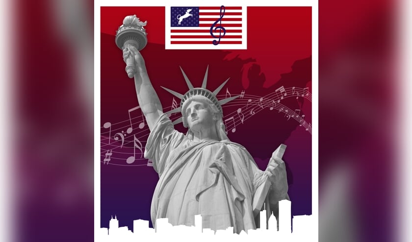 Tijdens het themaconcert op zaterdagavond 15 februari neemt Koninklijke Muziekvereniging Sophia's Lust uit Ruurlo de bezoekers onder het motto 'Sophia's Lust Great Again!' mee op een reis door Amerika. Foto: PR