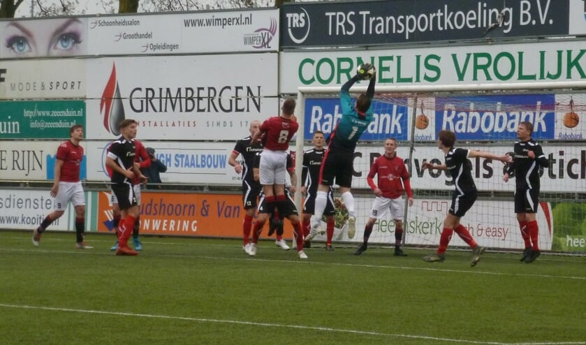 Spelmoment uit het duel Rijnvogels-AZSV. Foto: PR