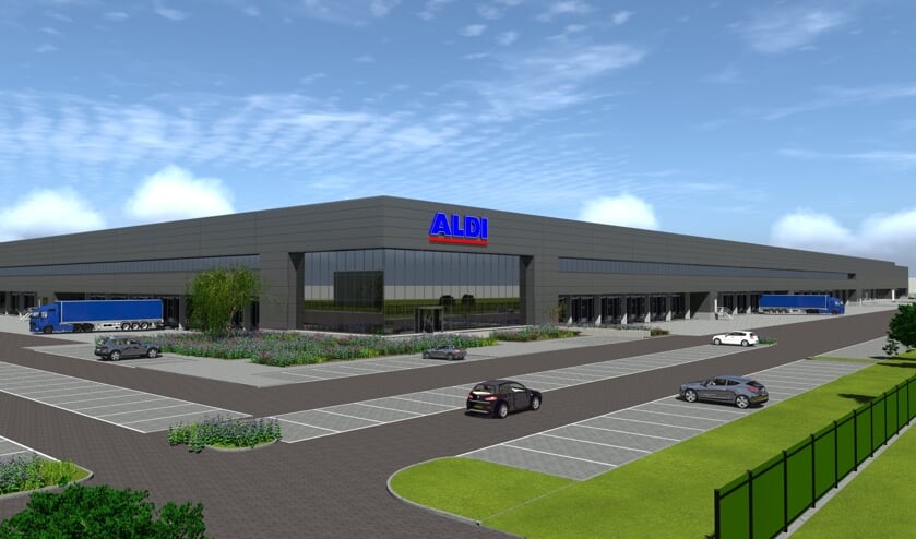 Impressie van het nieuwe Aldi distributiecentrum in Deventer.