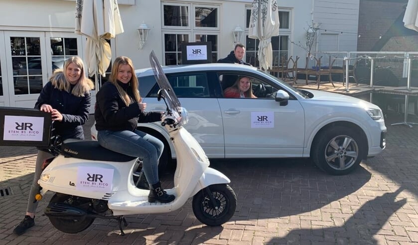 De maaktijdbezorging van Eten bij Rico, per auto en per scooter. Foto: PR