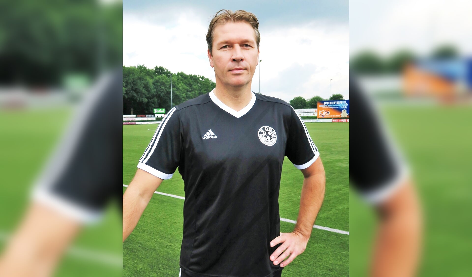 Sander Hoopman, momenteel voor het derde en laatste seizoen hoofdtrainer van S.V. Grol. Foto: Theo Huijskes